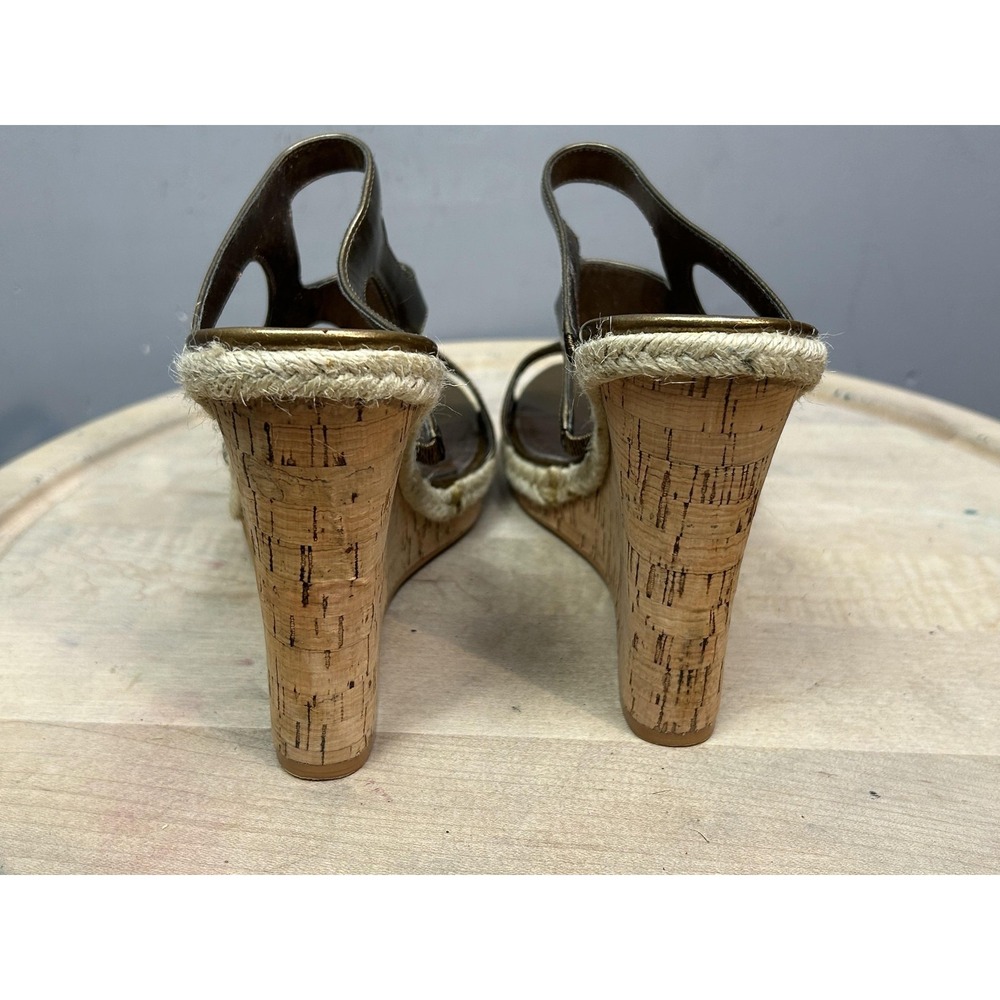 Moda Spana Wedge Sandals Womens Size 9M Espadrille Cork Heels Shoes - Picture 5 of 10